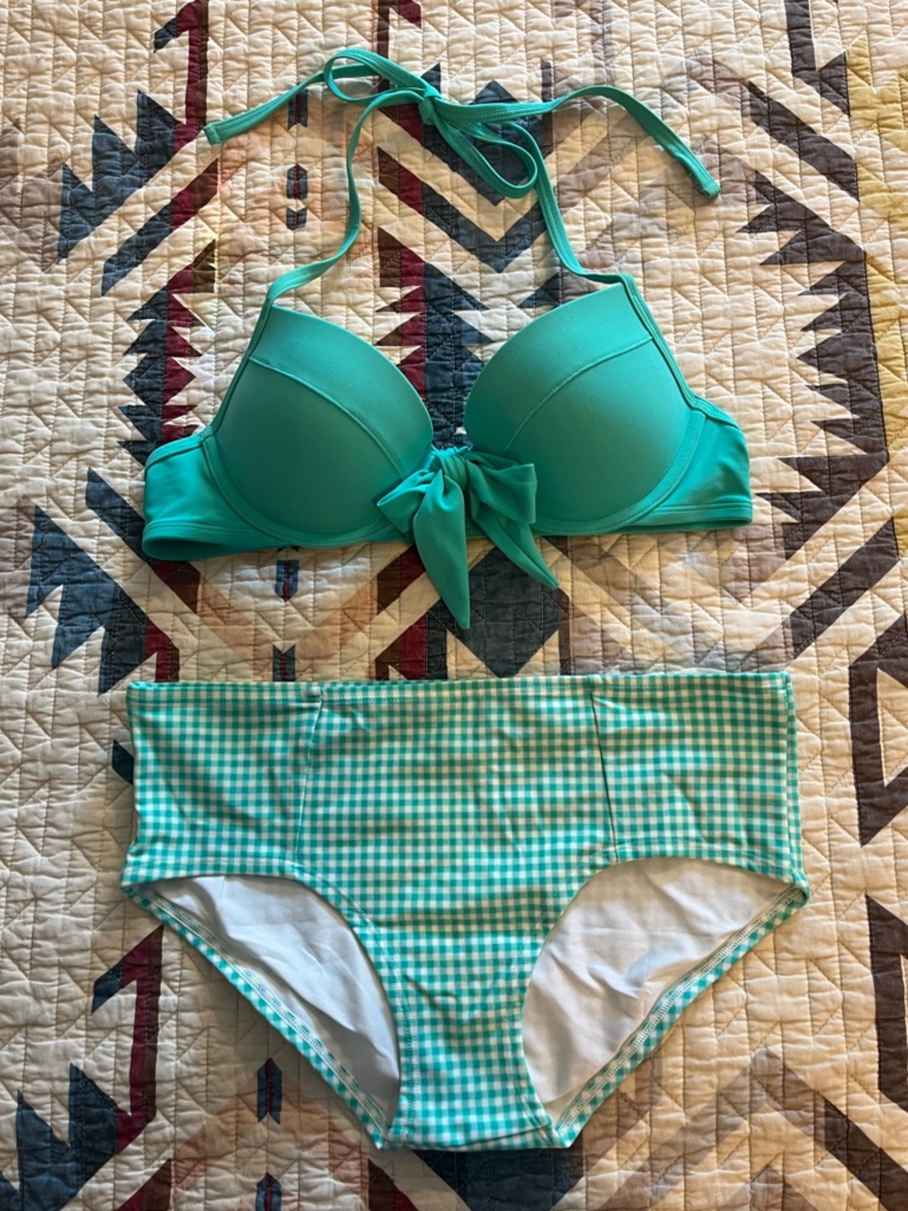 Aerie Two Piece Teal Swimsuit